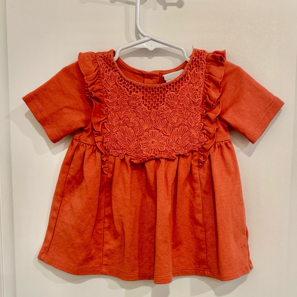 Rachel Zoe Kids Orange Ruffle dress